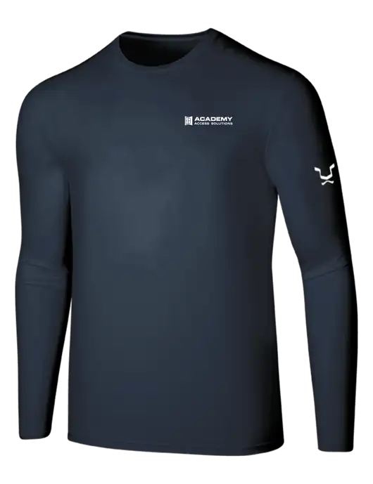 Seriously Soft Navy Long Sleeve T-Shirt w/Academy Only Logo, Leo Logo