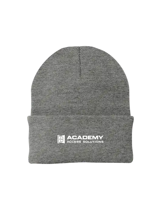 Medium Grey Heather Knit Cap w/Academy Only Logo