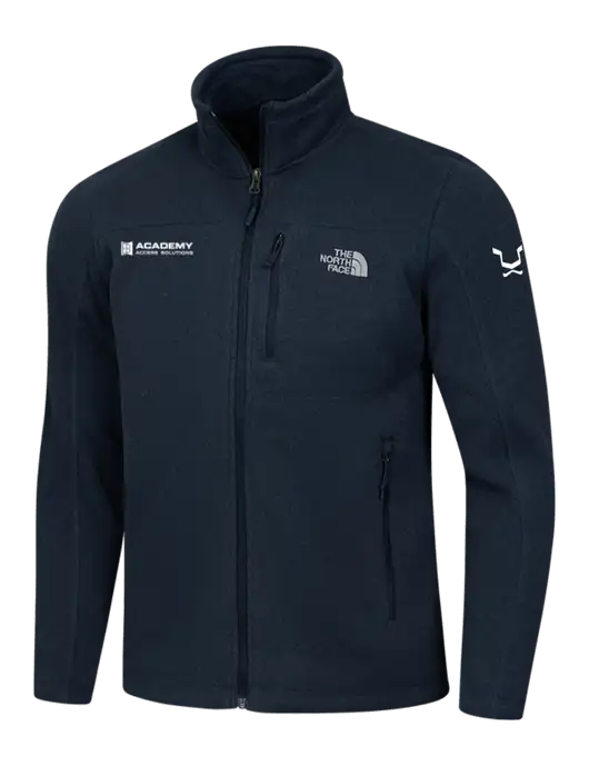 North Face Navy Heather Sweater Fleece Jacket w/Academy Only Logo, Leo Logo
