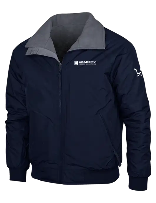 Navy/Heather Grey Classic Challenger Jacket w/Academy Only Logo, Leo Logo
