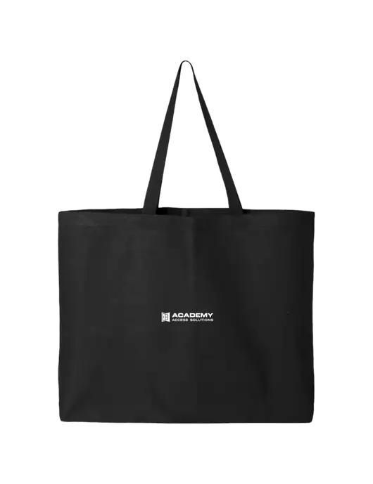 Sturdy Canvas Black Tote w/Academy Only Logo