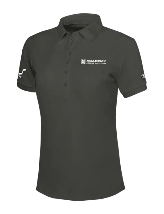 OGIO Womens Dark Grey Jewel Polo w/Academy Only Logo, Leo Logo