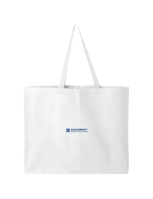 Sturdy Canvas White Tote w/Academy Only Logo