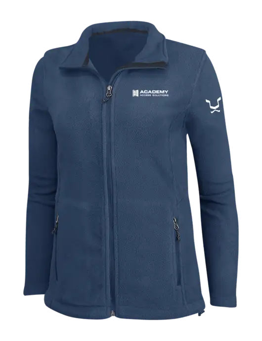 Womens Light Navy Fleece Jacket w/Academy Only Logo, Leo Logo